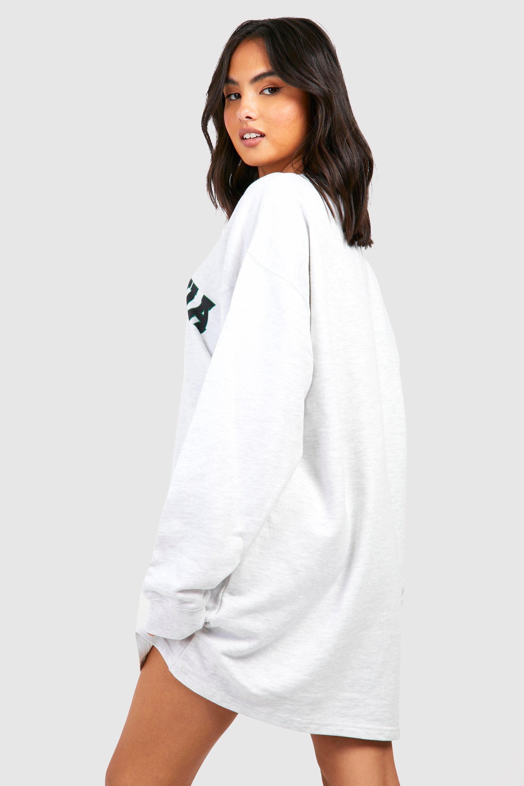 Womens oversized sweatshirt clearance dress